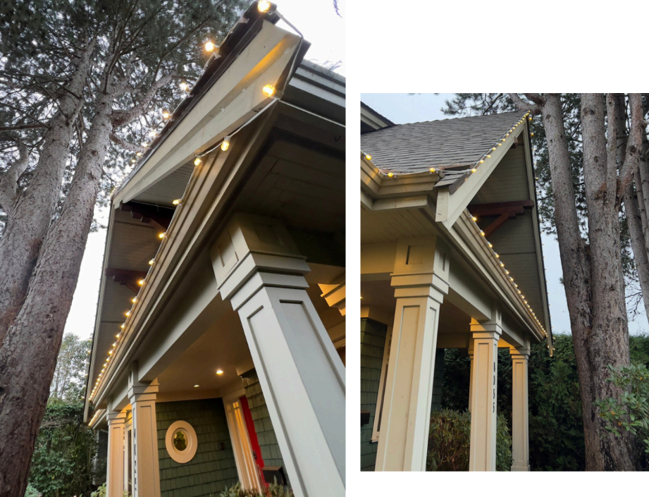 west side heritage home holiday lighting installation